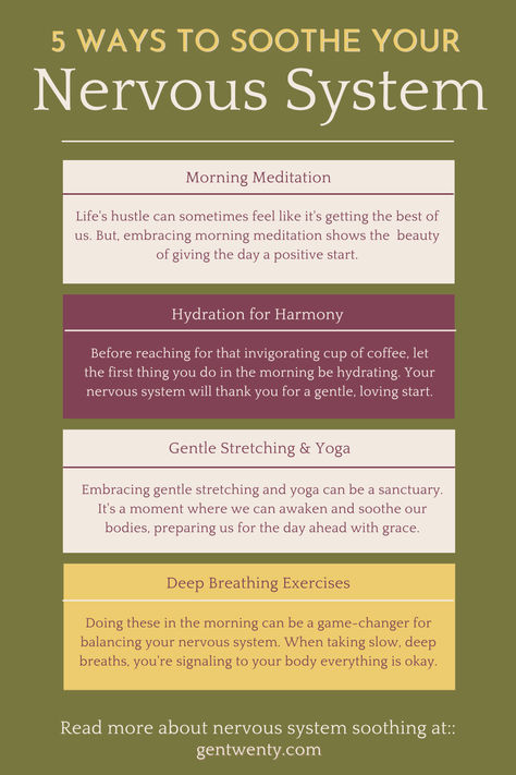 Calm your nervous system Calm Your Nervous System, Morning Meditation, Deep Breathing Exercises, Money Advice, The Nervous System, Trouble Sleeping, Easy Yoga, Breathing Exercises, Muscle Tension