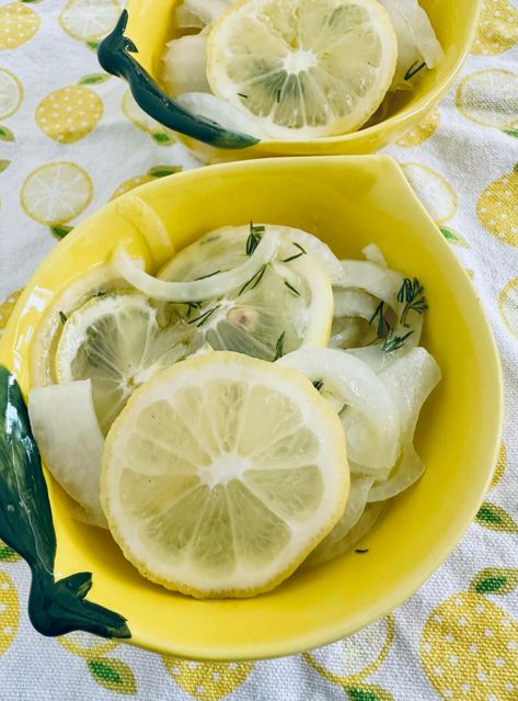 Vidalia Onion Lemon Salad – Cooking in Community Lemon And Onion Salad, Lemon And Onion Salad Italian, Lemon Onion Salad, Lemon Salad, Vidalia Onion, Vegan Salads, Onion Salad, Vidalia Onions, Fun Foods