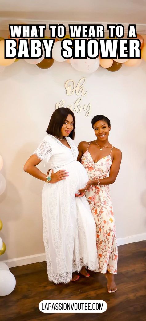 Celebrate the anticipation of new life in style with our curated collection of baby shower outfit ideas. Whether you're attending as a guest in the fall or hosting the event, we have suggestions for every season. From casual and comfy attire for winter gatherings to chic options for a summer celebration, we've got you covered. We've even included fashion tips for black women and outfit ideas for men. Discover the perfect outfits for this special party, with options for moms and dads alike. Babyshower Outfit Ideas Girl Guest, Outdoor Baby Shower Outfit Guest, Baby Shower Guest Dress, What To Wear To A Babyshower As A Guest Outfit, Baby Shower Outfit For Guest Black Women, Plus Size Baby Shower Outfit, Baby Shower Outfits For Mom Black Woman, What To Wear To A Baby Shower Guest, Fall Baby Shower Outfit For Guest