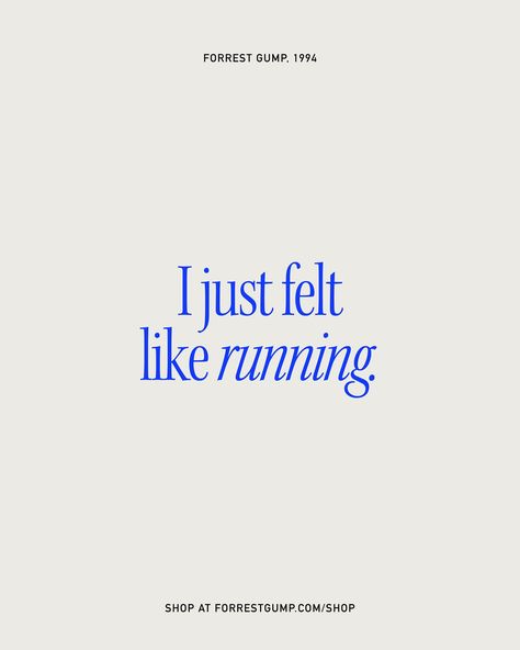 Throwback: If Forrest Gump was a brand that sells shoes and a has running club that Jenny was part of 🙊🥰 #brandidentity #branding #branddesign #branddesignernz #brand #design #graphicdesignnz #designday #logodesign #brandrefresh #brandupdate #modernbranding #minimalgraphicdesign #minimalbranding #smallbiz #smallbusiness #luxurybranding #brandinspo #logodesigner #brandcollateral #typography #typeinspire #fontdesign #designinspiration #designinspo #inspiration #shoebrandd #lifestylebranding #l... Forrest Gump Running Shirt, In My Running Era, Running Aesthetic Quotes, Movement Branding, Anna Archer, Run Quote, Short Running Quotes, Marathon Pictures, Quotes About Running