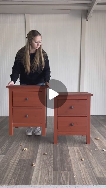 Hemnes Bedside Table Hack, Ikea Hemnes Nightstand Hack, Hemnes Nightstand Makeover, Ikea Nightstand Makeover, Nightstand Ideas Diy, Nightstand Narrow, Ikea Hemnes Nightstand, Hemnes Bedside Table, Ikea Nightstand Hack