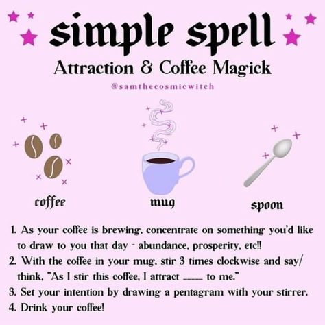 Coffee Magick, Tarot Spells, Simple Spells, Happiness Spell, Wicca Recipes, Magic Healing, Zodiac Crystals, Spells Magic, Witch Board