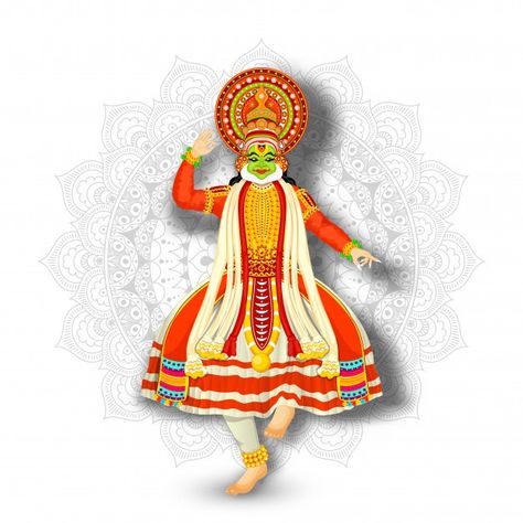 Kathakali Dance, Onam Greetings, Onam Celebration, Onam Festival, Dancing Drawings, Kerala Mural Painting, White Mandala, Dance Paintings, Festival Theme