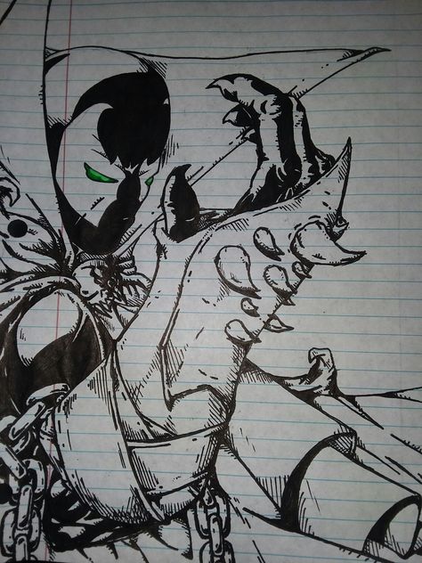 When I draw spawn, its difficult to get up until its finished. Spawn Tattoo Design, Spawn Tattoo Stencil, The Black Phone Drawing, Spawn Tattoo, Adam And Eve Drawing, Frog Spawn, Spawn Drawing, Spawn Artwork, Spawn Coloring Pages