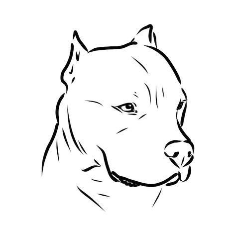 Pitbulls Tattoo, Pitt Bull Tattoo, Pitbull Dog Drawing, Dog Outline Tattoo Pitbull, Drawings Of Dogs, Pit Bull Art, American Bully Tattoo, Pit Bull Tattoo, Pitbull Dog Drawing Easy