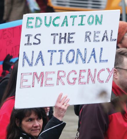 Clever, Funny, and Fiery: The Best of #RedforEd Protest Signs | NEA Funny Protest Signs, School Protest, Activism Art, Protest Signs, Never Underestimate, History Facts, Poster Board, Acting, Good Things