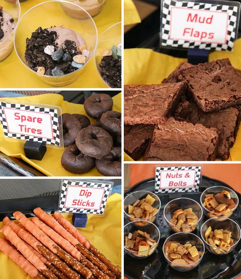 Mudding Birthday Party, Monster Truck Birthday Party Snacks, Trucker Birthday Party, 3rd Monster Truck Birthday, Atv Party Ideas, Blaze 3rd Birthday Party Ideas, Monster Truck Birthday Party Ideas Diy, Monster Truck Birthday Party Food, Jeep Birthday Party Ideas