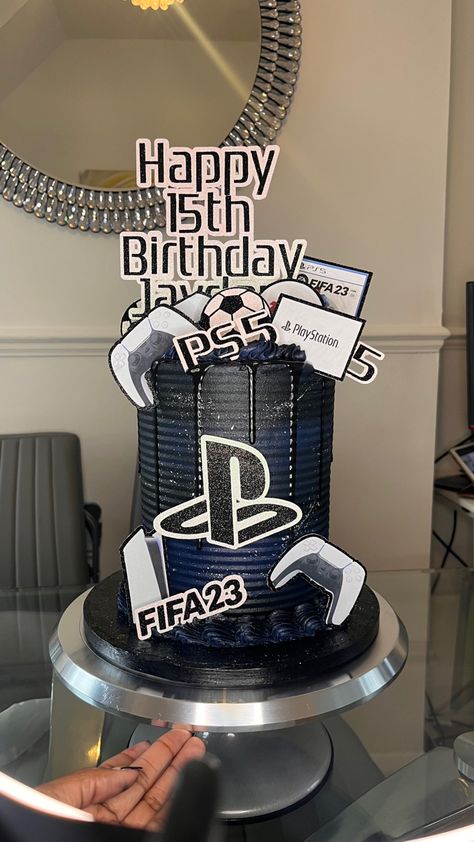 Fifa Birthday Cake, Fifa Cake, Birthday Cake For Men, Cake For Men, Happy 15th Birthday, Birthday Cakes For Men, 14th Birthday, Cakes For Men, 15th Birthday