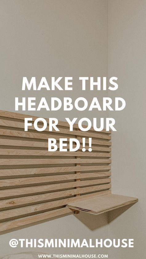 DIY headboard Headboard Pallet Diy, Horizontal Wood Slat Headboard, Diy Coastal Headboard, Diy Wood Slat Headboard, Headboard With Storage Diy, Headboards For Beds Diy, Slat Headboard Diy, Home Made Headboards, Diy Wood Headboard King