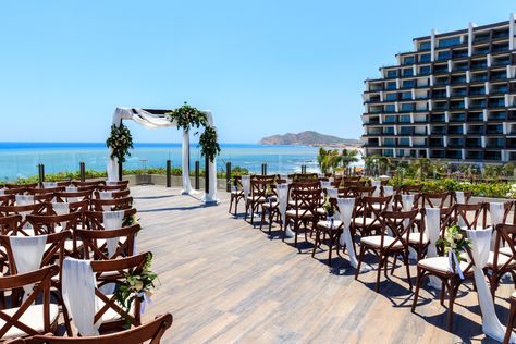 Grand Velas Los Cabos Destination Wedding Ceremony Ocean View Affordable Destination Wedding Locations, Affordable Destination Wedding, Destination Wedding Ceremony, Cabos Wedding, Lake House Wedding, Los Cabos Wedding, All Inclusive Wedding Packages, Cabo Wedding, Destination Wedding Mexico