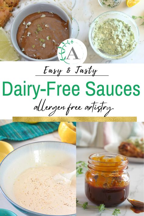 Spice up your meals with these delicious and dairy-free sauce recipes! 🍽️ Whether you're lactose intolerant or following a dairy-free lifestyle, these sauces will add flavor and creaminess to your dishes without the need for dairy. 🥣 Dairy Free Substitutes, Top 9 Allergy Free Recipes, Dairy Replacements, Dairy Free Sauce Recipes, Dairy Free Sauce, Dairy Free Sauces, Dairy Free Recipe, Alpha Gal, Allergen Free Recipes