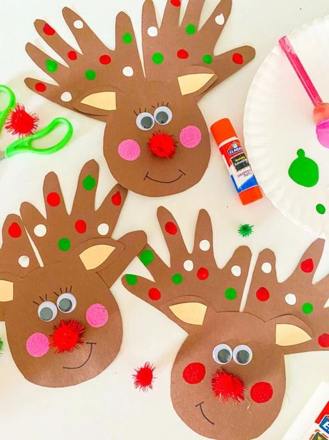 Reindeer Crafts For Kids, Reindeer Crafts, Crafts At Home, Crafts For Kids Easy, December Crafts, Reindeer Craft, Christmas Crafts For Toddlers, Preschool Christmas Crafts, Toddler Arts And Crafts