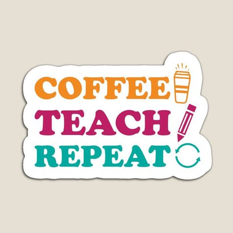 Everybody needs coffee, but educators need it the most! Wonderful sticker to show your appreciation for your teacher on laptops, cars, water bottles, and more! the perfect gift to give during teacher appreciation week! #coffeeteachrepeat #coffeeteachstikcer #teachrepeatsticker #teacher #teachers #teachersticker #teacjers #teacherstickers #teach #teachsticker #futuresticker #pencil #pencilstikcer #hearts #heartssticker #apple #applestikcer #sticker #stickers #youth #youthstikcer #mindsstickers Teachers Stickers, Happy Teachers Day Message, Teacher Vision Board, Teachers Day Message, Stickers Bonitos, Teacher Logo, Happy Teachers Day Card, Teacher Appreciation Quotes, Coffee Teach Repeat