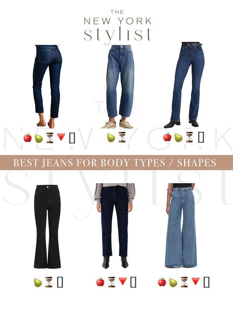 The Best Jeans For Body Type Jeans For Body Type Shape, Jean Styles For Body Types, Best Jeans For Body Type, Jeans For Body Type, Popular Jeans, Gender Neutral Fashion, The Best Jeans, Body Types Women, Retro Sportswear