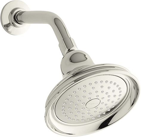 Kohler K-10590-AK-SN Bancroft Single-Function Katalyst Showerhead, Vibrant Polished Nickel - Fixed Showerheads - Amazon.com Mcgee Bathroom, Low Flow Shower Head, Kohler Bancroft, Steam Spa, Fixed Shower Head, Widespread Bathroom Faucet, Rain Shower Head, Shower Accessories, Tub Faucet