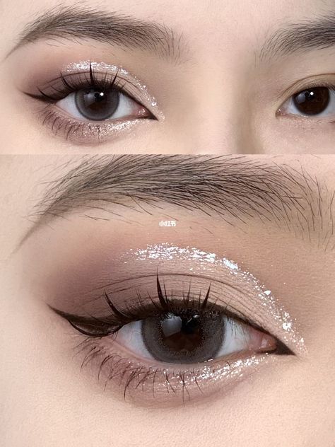 Douyin Glam Makeup, Fairy Make Up Aesthetic, Makeup Ideas Elegant, Solo Aesthetic, Xo Kitty, Prom Eye Makeup, Douyin Makeup, Doll Eye Makeup, Korean Eye Makeup