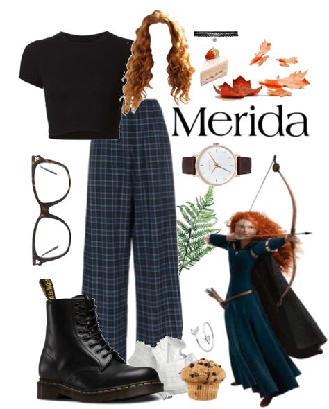 Merida Outfit, Brave Disney Princess, Wigs Ponytail, Brave Disney, Disney Princess Inspired Outfits, Ponytail Wigs, Disney Character Outfits, Disney Bound Outfits Casual, Princess Inspired Outfits