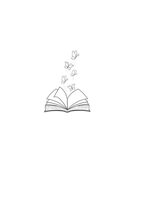 Book And Bee Tattoo, Ive Lived A Thousand Lives Tattoo, Cute Teacher Tattoos, Book Tattoo Aesthetic, Book Tatoos Aesthetic, Tattoo Ideas For Readers, Fine Line Tattoo Book, Romance Book Tattoo Ideas, Minimalist Book Tattoo