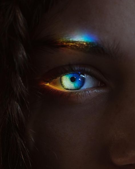 Wolf 359, Portrait Reference, Rainbow Eyes, Rainbow Photo, Rainbow Aesthetic, Portrait Photoshoot, Conceptual Photography, Aesthetic Eyes, Realistic Art