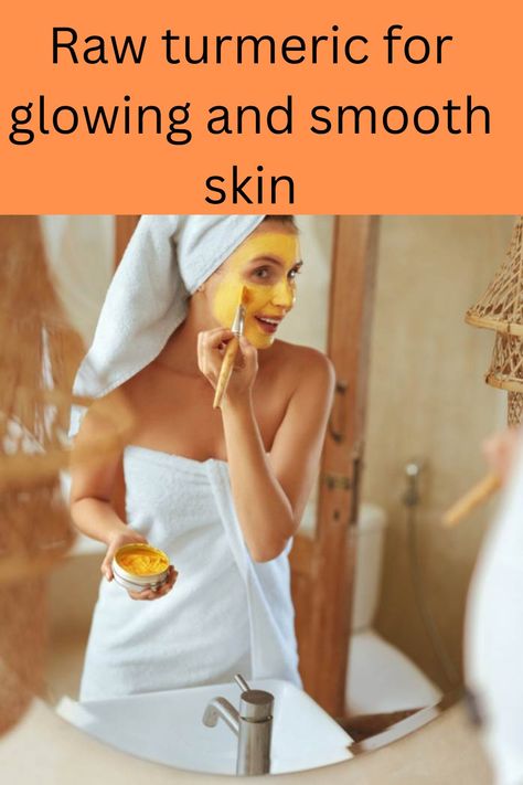 Raw turmeric for glowing and smooth skin Turmeric On Face, Turmeric For Face, Fair Glowing Skin, Raw Turmeric, Milk Face, Turmeric Milk, Rice Powder, Face Pack, Gram Flour