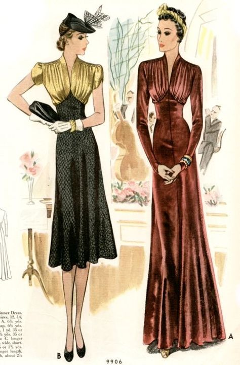 1930s Womens Dresses, 30s Evening Dress, 1930s Clothes Women, Retro Evening Dress, 1930 Fashion Women Dresses, 1930s Art Deco Fashion, 40s Evening Dress, Art Deco Evening Gown, 1930s Fashion Women Evening