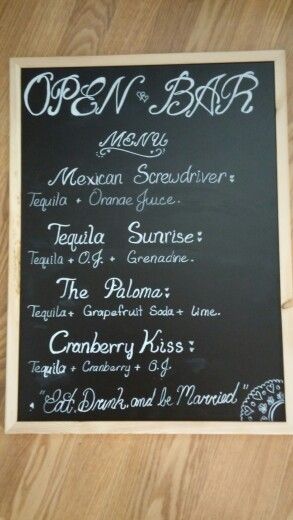 Diy bar menu. This saves $ on drinks and no need to pay a bartender when guest can serve them selfs. Bartender Menu Ideas, Giggle Juice, Diy Menu, Diy Your Wedding, Mix Drinks, Drink List, Grapefruit Soda, Yard Wedding, Diy Drinks