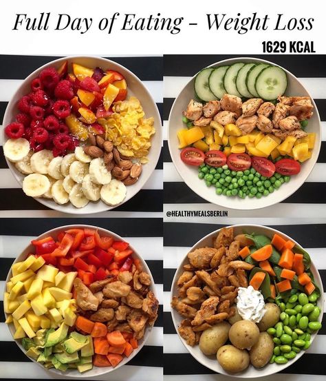 Full Day of Eating: 1629 Calories⠀ Protein: 121g Fat: 46g Carbs: 162g.⠀ Credit @healthymealsberlin ✨—————————————————————————⠀ Hey Foodies, ⠀ High volume food again today!⠀ Which is your favorite?? For me it’s definitely potatoes with edamame... Full Day Eating, Full Day Of Eating, Cardiac Diet, Day Of Eating, Diet Menu, Calorie Intake, High Protein Recipes, Keto Diet Plan, Low Calorie Recipes