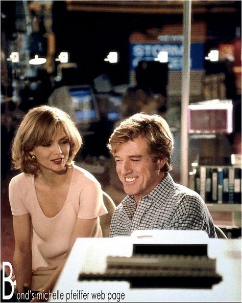 Pfeiffer and Redford in Up Close and Personal.... Happy Birthday Michelle, Sun Dance, Early 20s, Michelle Pfeiffer, Robert Redford, Up Close And Personal, Sundance Film, Famous Couples, Romantic Drama