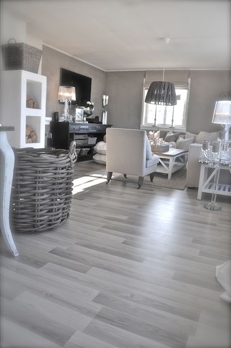 Apartment With Tile Floor, Gray Floor White Walls, Grey Hardwood Floors Bedroom, Grey Laminate Flooring Bedroom, White Hardwood Floors, Grey Hardwood Floors, Grey Laminate Flooring, Rustic Paint, Living Room Wood Floor