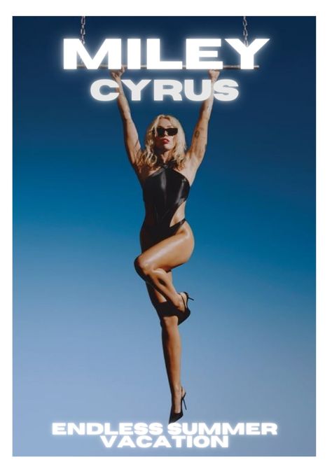 Miley Cyrus Endless Summer Vacation, Miley Cyrus Poster, Miley Cyrus Songs, Endless Summer Vacation, Cover Art Ideas, Artist Posters, Cute Posters, My Taste In Music, Lord Rama Images