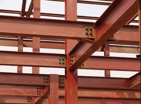 Steel Beam to Beam Connections Steel Conection, Steel Architecture, Steel Beam, Beam Structure, Metal Beam, Steel Structure Buildings, Steel Trusses, Types Of Steel, Steel Frame Construction