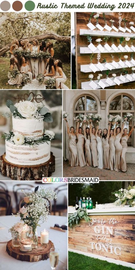 Wedding Styles Themes Rustic, Rustic Barn Wedding Color Scheme, Summer Barn Wedding Colors, Rustic Color Palette Wedding, Wedding Themes For Summer, Rustic Wedding Color Schemes Summer, Champagne Wedding Theme Color Schemes, Barn Wedding Color Scheme, Spring Colors Wedding