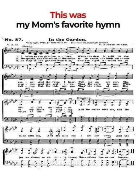 Old Hymns and Great Fashioned Hymns | This was my Mom's favorite hymn | Facebook Old Hymns, Free Piano Sheets, Free Piano Sheet Music, Hymn Sheet Music, Free Piano, Moms Favorite, Christian Songs, Piano Sheet, Christian Music