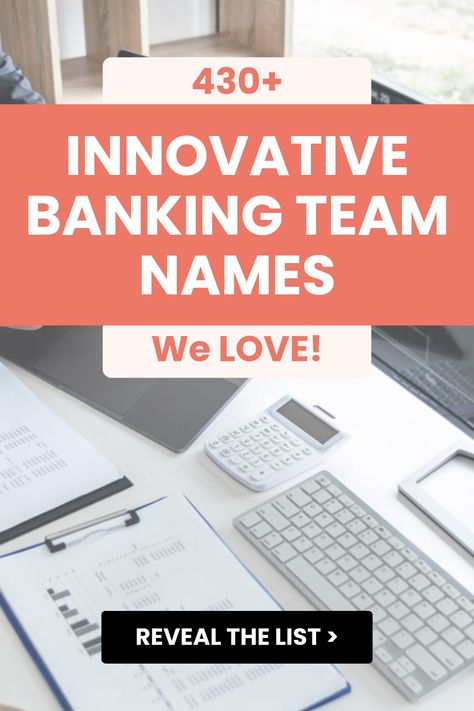 Searching for a punchy banking team name that stands out? Look no further! We've gathered 430+ creative and funny banking team names just for you. Prepare to make your team shine with names that express character and uniqueness. Whether you want something quirky, catchy, or professional, we've got you covered. Don't let a boring name hold you back. Click to explore the full list of fantastic options and get inspired to name your banking team today! Funny Names, Name Generator, Just A Reminder, My Team, Team Name, Team Names, Fun Ideas, Banking, Puns