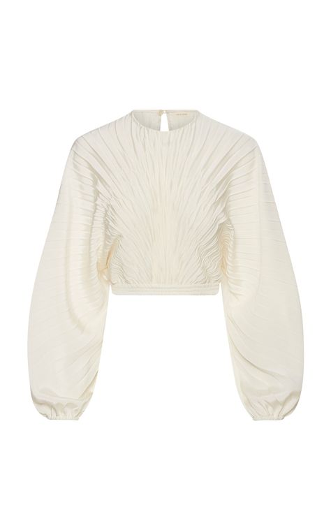 Maria Printed Top by HEIRLOME for Preorder on Moda Operandi 2023 Ideas, Noble Lady, Pleated Tops, Corporate Outfits, Pleated Top, Modern Feminine, Pleat Top, Fashion Collage, Stylish Outfit