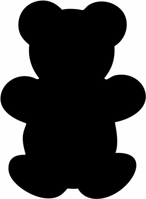 Teddy Bear Silhouette, Moldes Para Baby Shower, Cartoon Silhouette, Free Hand Designs, Rainbow Mobile, Face Stencils, Teddy Bear Theme, Teddy Bear Clipart, Bear Silhouette