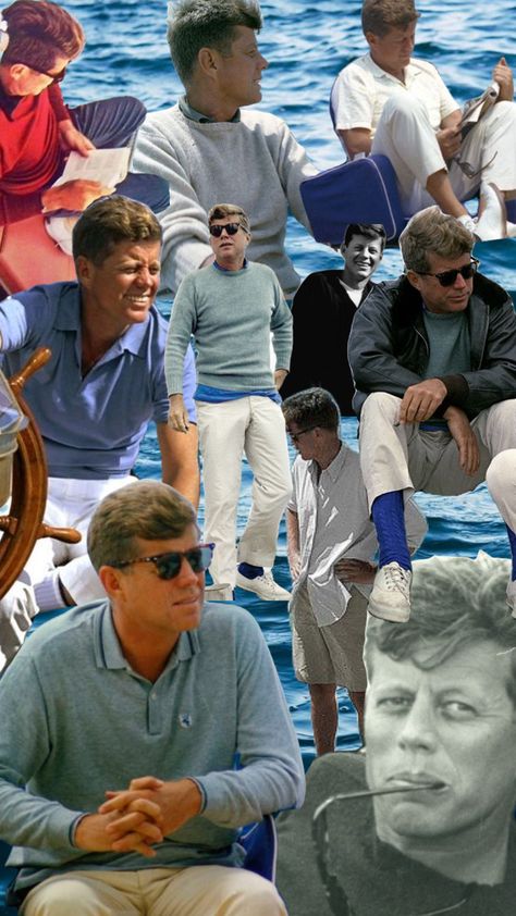 Fashion Crush: JFK, neat & nautical #menswear Jfk Style Fashion, Jfk Fashion, Preppy Look Men, Nautical Menswear, Jfk Aesthetic, Jfk Style, Aesthetic Fashion Men, 70's Aesthetic, Animal Graffiti