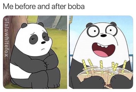 Tea Meme, Tumblr Cartoon, Bubble Tea Boba, Bubble Tea Shop, We Bare Bears, Bare Bears, Tea Art, Boba Tea, Nurse Humor