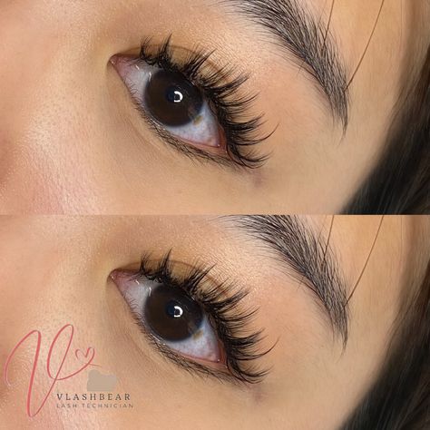 Eyelash Extension For Small Eyes, Wispy Manga Eyelash Extensions, Wispy Lash Extensions Asian Eyes, Asian Lash Extensions Monolid, Whispy Anime Lashes, Manhwa Eyelash Extensions, Hybrid Lash Extensions Styles Asian Eyes, Lash Extensions Natural Asian, Eyelash Extensions Anime Style