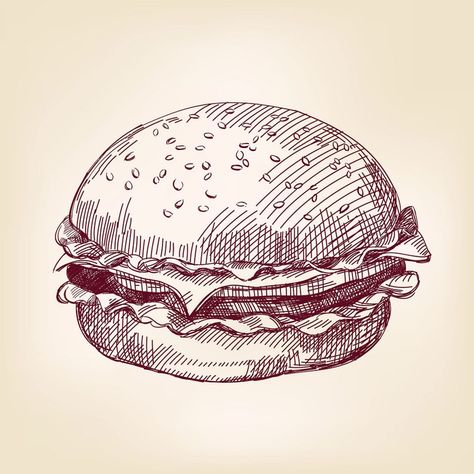 If you’ve been thinking about owning a burger franchise, here are some important steps you should take when you’re looking to buy a franchise. Kids Painting Class, Burger Drawing, Burger Vector, Pulled Pork Burger, Realistic Sketch, Sketch Ideas, Sketch Inspiration, Hand Drawn Vector, Sketches Easy