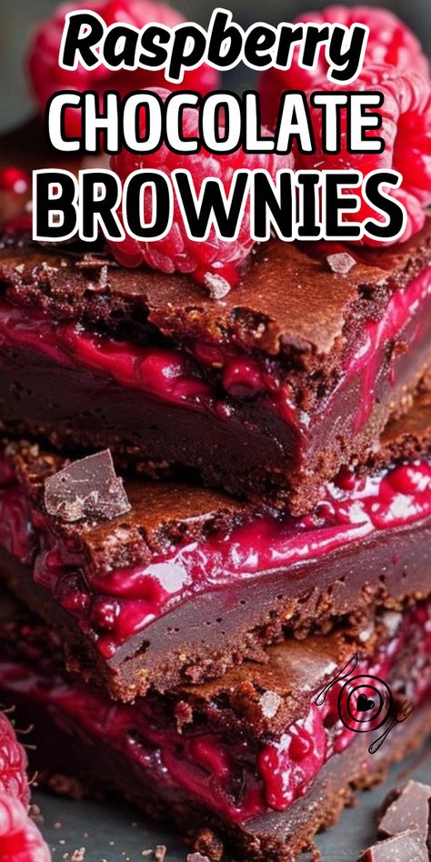 Raspberry Chocolate Brownies Raspberry Brownies Recipe, Dark Chocolate Raspberry Brownies, Raspberry Swirl Brownies, Raspberry Brownie Recipes, Chocolate And Raspberry Desserts, Dark Chocolate Raspberry Cake, Raspberry Dessert Recipes, Brownies With Raspberries, Chocolate Raspberry Dessert