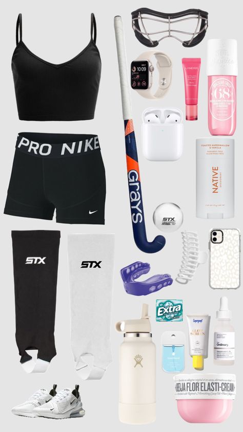 Field Hockey 🏑🫶🏼 #feildhockey #preppy What To Put In Your Field Hockey Bag, Field Hockey Outfits Practice, Preppy Field Hockey, Field Hockey Essentials, Field Hockey Bag Essentials, Field Hockey Hairstyles, Field Hockey Aesthetic, Field Hockey Bag, Field Hockey Outfits