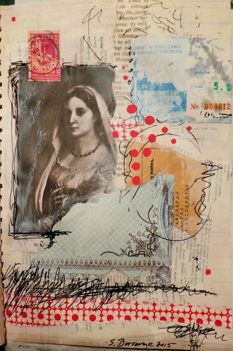 Art journal inspiration. Techniques and ideas for keeping a scrapbook or a travel journal Kunstjournal Inspiration, Art Journal Challenge, Altered Canvas, Art Journal Prompts, Art Journal Techniques, Collage Art Mixed Media, Sketchbook Journaling, Mixed Media Art Journaling, Mix Media