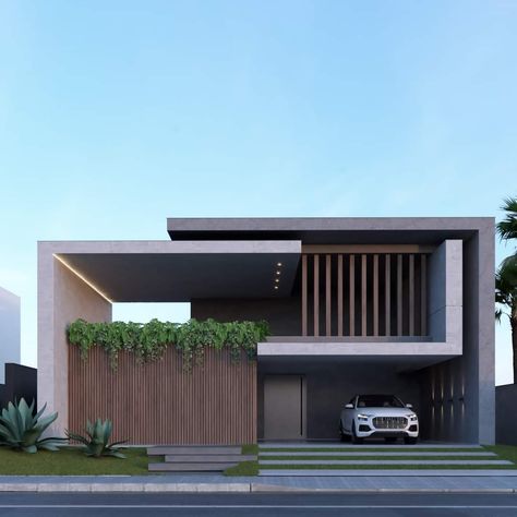 Narrow House Designs, House Outer Design, Contemporary House Exterior, Modern Small House Design, Small House Design Exterior, Casa Country, House Extension Design, Modern House Facades, Architect Design House