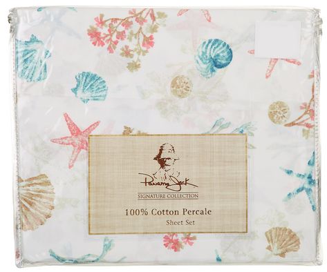 PRICES MAY VARY. Imported Pick up a piece of the Panama Jack lifestyle and relax into your favorite time and place. This sheet set features a coastal sea shell design and a comfortable 100% cotton percale fabrication. Set includes one flat sheet, one fitted sheet, and two pillowcases (one for twin size). Thread count: 200tc. Cowgirl Bedding, Wash Mattress, Beach Inspired Bedroom, Sea Shell Design, Ocean Room Decor, Beachy Room, Coastal Room, Blue Sheets, Percale Sheets