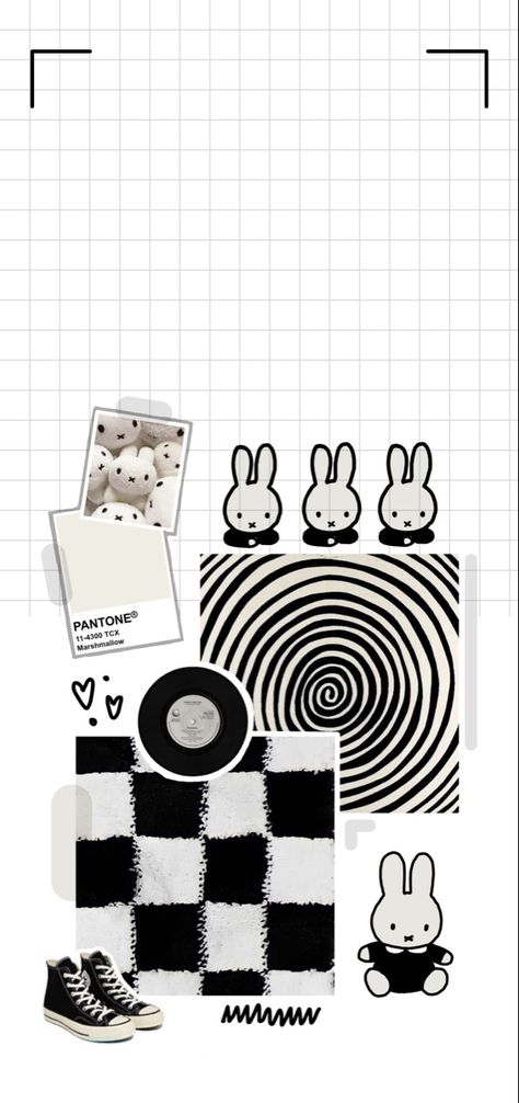 Miffy Wallpaper, Black And White Bunny, Miffy Bunny, 헬로키티 배경화면, Tikki Y Plagg, Simplistic Wallpaper, Wallpaper Computer, Cocoppa Wallpaper, Bunny Wallpaper