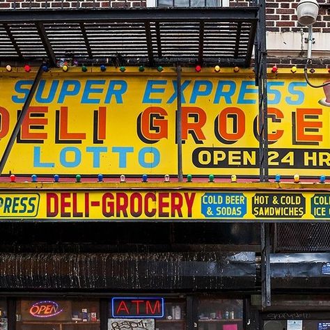 James and Karla Murray on Instagram: "We have always loved to photograph corner bodegas in New York City and have noticed that in recent years many of them are disappearing as the neighborhood they are located in becomes gentrified and/or rents increase. This bodega was in Crown Heights, Brooklyn but sadly closed and was replaced by a Dunkin Donuts. Let us know if your favorite corner deli/bodega is still in business and where it’s located. • • • • • • #storefront #bodega #bodegas #deli #disappearingfaceofnewyork #jamesandkarla #crownheightsbrooklyn #crownheights" Bodega Design, Corner Store, Corner Store Aesthetic, Deli Aesthetic, New York Bodega Photoshoot, Nyc Bodega, New York Bakery, Deli Signage, New York Bodega