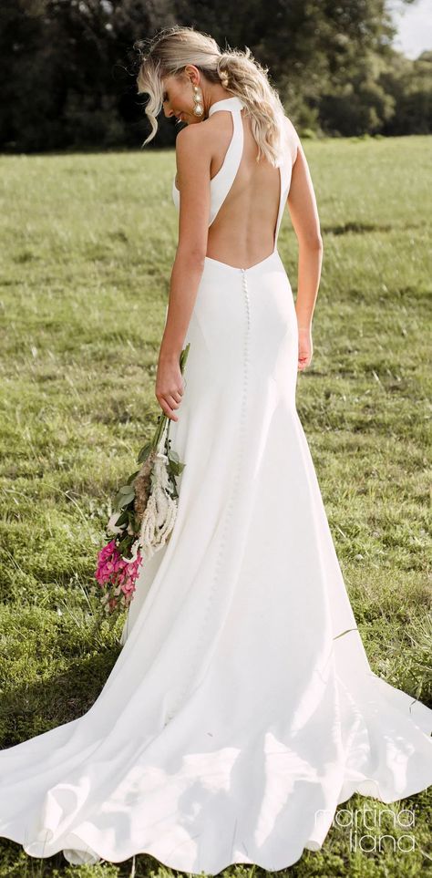 Simple wedding gown minimalist