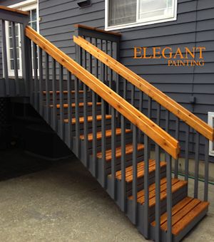 Dark Grey Houses, Deck Renovation, Deck Railing Ideas, Deck Remodel, Deck Railing Design, Deck Makeover, Deck Colors, Railing Ideas, Patio Deck Designs