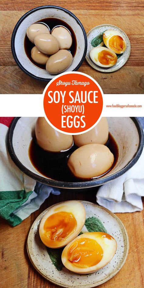 Shoyu Egg Recipe, Soy Eggs For Ramen, Shoyu Egg, Shoyu Tamago, Asian Orange Chicken, Soy Sauce Egg, Ramen Eggs, Soy Egg, Soy Sauce Eggs